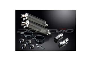 KIT SCARICO SILENZIATORE BSAU CARBONIO OVALE HONDA CB1300DC X-4 1997-2003 350MM