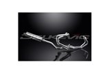 VFR800FI 1997-2002 / SILENZIATORE OVALE HI-LEVEL DA 350 MM (14 POLLICI) SISTEMA COMPLETO 4-1 ACCIAIO INOX 304