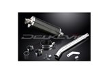 HONDA XL600V TRANSALP 1987-2000 350MM OVAL CARBON BSAU SILENCER EXHAUST KIT