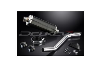 SUZUKI GSXR600 06-07 K6-K7 DECAT 350MM OVALE CARBONIO BSAU KIT SCARICO SILENZIATORE