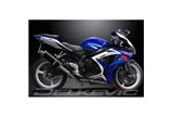 SUZUKI GSXR600 06-07 K6-K7 DECAT 350MM OVALE CARBONIO BSAU KIT SCARICO SILENZIATORE