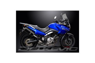 SUZUKI DL650 V-STROM 2004-2011 KIT SCARICO SILENZIATORE BSAU CARBONIO OVALE DA 350 MM