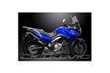 SUZUKI DL650 V-STROM 2004-2011 KIT SCARICO SILENZIATORE BSAU CARBONIO OVALE DA 350 MM