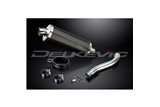 HONDA XL650V TRANSALP 2000-2008 350MM OVAL CARBON BSAU SILENCER EXHAUST KIT