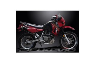 KAWASAKI KLR650A 1987-2007 KIT SCARICO SILENZIATORE BSAU CARBONIO OVALE DA 350 MM