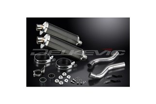 KAWASAKI Z1000SX 2010-19 TOURER 350MM OVAL CARBON BSAU SILENCER EXHAUST KIT