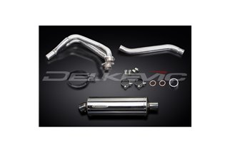 YAMAHA TDM850 91-01 SISTEMA DI SCARICO COMPLETO SILENZIATORE BSAU OVALE INOX DA 350 MM