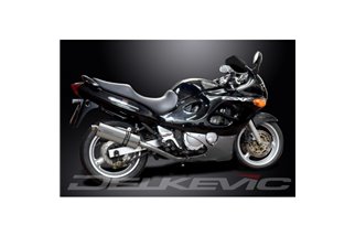 SUZUKI GSX600F 97-06 SISTEMA DI SCARICO COMPLETO 4-1 SILENZIATORE BSAU OVALE INOX DA 350 MM