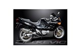 SUZUKI GSX600F 97-06 SISTEMA DI SCARICO COMPLETO 4-1 SILENZIATORE BSAU OVALE INOX DA 350 MM