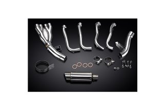 YAMAHA FZ1 FAZER FZ1S 06-15 FULL 4-1 EXHAUST 200MM STAINLESS ROUND SILENCER