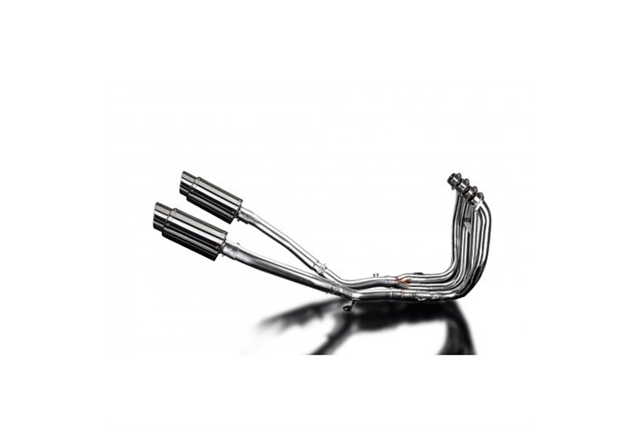 SUZUKI GSX1300R HAYABUSA 08-20 4-2 EXHAUST SYSTEM 200MM STAINLESS ROUND SILENCER