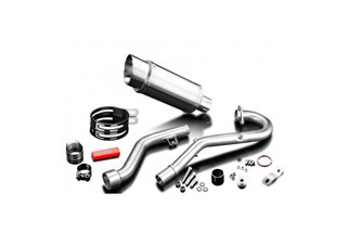 SUZUKI DR350 1990-1999 SCARICO COMPLETO 200MM SILENZIATORE TONDO INOX CAN