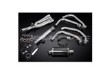 HONDA CBR600F 91-98 SISTEMA DI SCARICO COMPLETO 4-1 SILENZIATORE OVALE IN CARBONIO DA 225 MM