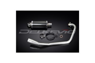 HONDA CBF125 2008-2015 SISTEMA DI SCARICO COMPLETO SILENZIATORE OVALE IN CARBONIO DA 225 MM