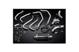 SISTEMA DI SCARICO COMPLETO HONDA VFR800FI 98-01 SILENZIATORE OVALE IN CARBONIO DA 225 MM