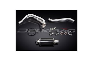 YAMAHA TDM850 91-01 SISTEMA DI SCARICO COMPLETO SILENZIATORE OVALE IN CARBONIO DA 225 MM