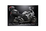 SUZUKI GSX1250FA 2010-16 SISTEMA DI SCARICO COMPLETO SILENZIATORE OVALE IN CARBONIO DA 225 MM