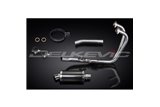 HONDA CBF500-A-ABS 2004-08 SISTEMA DI SCARICO COMPLETO SILENZIATORE OVALE IN CARBONIO DA 225 MM