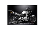 HONDA CBF500-A-ABS 2004-08 SISTEMA DI SCARICO COMPLETO SILENZIATORE OVALE IN CARBONIO DA 225 MM