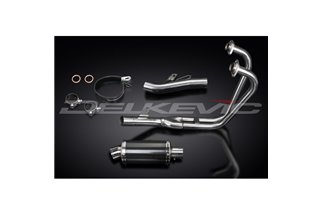 HONDA CB500 SPORT 1994-2003 SISTEMA DI SCARICO COMPLETO SILENZIATORE OVALE IN CARBONIO DA 225 MM