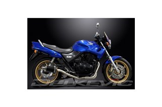 HONDA CB500 SPORT 1994-2003 SISTEMA DI SCARICO COMPLETO SILENZIATORE OVALE IN CARBONIO DA 225 MM