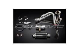 KAWASAKI ER6N ER6F 2012-16 SISTEMA DI SCARICO COMPLETO SILENZIATORE OVALE IN CARBONIO DA 225 MM