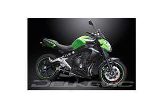 KAWASAKI ER6N ER6F 2012-16 SISTEMA DI SCARICO COMPLETO SILENZIATORE OVALE IN CARBONIO DA 225 MM