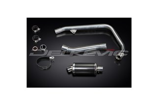 SISTEMA DI SCARICO COMPLETO HONDA CBR250R 2011-2013 SILENZIATORE OVALE IN CARBONIO DA 225 MM