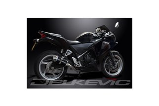 SISTEMA DI SCARICO COMPLETO HONDA CBR250R 2011-2013 SILENZIATORE OVALE IN CARBONIO DA 225 MM