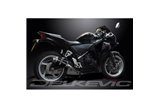 SISTEMA DI SCARICO COMPLETO HONDA CBR250R 2011-2013 SILENZIATORE OVALE IN CARBONIO DA 225 MM