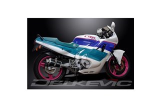 HONDA CBR600F 1987-1990 SISTEMA DI SCARICO COMPLETO SILENZIATORE OVALE IN CARBONIO DA 225 MM