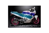 HONDA CBR600F 1987-1990 SISTEMA DI SCARICO COMPLETO SILENZIATORE OVALE IN CARBONIO DA 225 MM