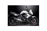 KAWASAKI ER6N ER6F 2006-11 FULL EXHAUST SYSTEM 225MM CARBON OVAL SILENCER