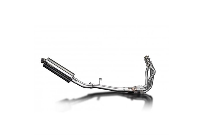 KAWASAKI Z900 20-23 FULL 4-1 EXHAUST SYSTEM 350MM STAINLESS OVAL BSAU SILENCER