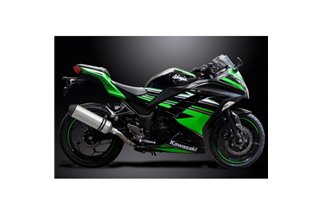 KAWASAKI NINJA 300 2013-2019 SCARICO COMPLETO 2-1 343MM X-OVAL SILENZIATORE IN TITANIO