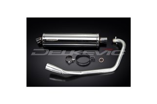 HONDA CBF125 2008-2015 SISTEMA DI SCARICO COMPLETO SILENZIATORE BSAU OVALE INOX DA 450 MM