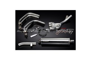 YAMAHA FZS600 FAZER 98-03 SISTEMA DI SCARICO COMPLETO SILENZIATORE BSAU OVALE INOX DA 450 MM