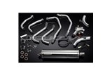 HONDA VFR800FI 98-01 FULL EXHAUST SYSTEM 450MM STAINLESS OVAL BSAU SILENCER