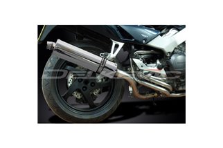 HONDA VFR800FI 98-01 FULL EXHAUST SYSTEM 450MM STAINLESS OVAL BSAU SILENCER