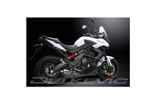 KAWASAKI KLE650 VERSYS 2007-14 SCARICO COMPLETO 350MM SILENZIATORE BSAU OVALE INOX