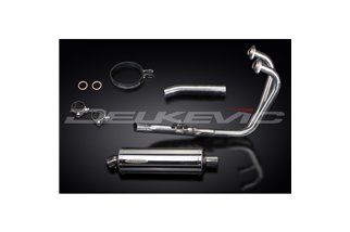 HONDA CBF500-A-ABS 2004-08 SISTEMA DI SCARICO COMPLETO SILENZIATORE OVALE INOX DA 350 MM