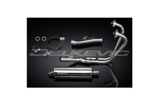 HONDA CB500 SPORT 1994-2003 SISTEMA DI SCARICO COMPLETO SILENZIATORE OVALE INOX DA 350 MM