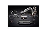 KAWASAKI ER6N ER6F 2012-16 SISTEMA DI SCARICO COMPLETO SILENZIATORE OVALE INOX DA 350 MM