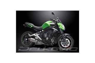 KAWASAKI ER6N ER6F 2012-16 SISTEMA DI SCARICO COMPLETO SILENZIATORE OVALE INOX DA 350 MM