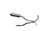 SISTEMA DI SCARICO COMPLETO HONDA CBR250R 2011-2013 SILENZIATORE BSAU OVALE INOX DA 350 MM