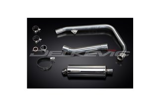 SISTEMA DI SCARICO COMPLETO HONDA CBR250R 2011-2013 SILENZIATORE BSAU OVALE INOX DA 350 MM