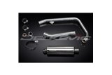 SISTEMA DI SCARICO COMPLETO HONDA CBR250R 2011-2013 SILENZIATORE BSAU OVALE INOX DA 350 MM