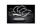 SISTEMA DI SCARICO COMPLETO KAWASAKI ZR7S SILENZIATORE BSAU OVALE INOX DA 350 MM