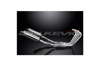 XJR1300 2004-2006 / SILENZIATORE OVALE 350MM (14 POLLICI) SISTEMA COMPLETO 4-2 ACCIAIO INOX 304