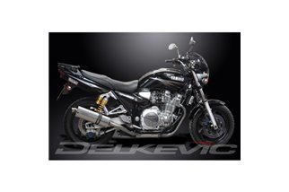 XJR1300 2004-2006 / OVAL 350MM (14 INCH) SILENCER 4-2 COMPLETE SYSTEM 304 STAINLESS STEEL